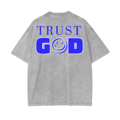 Trust God Tee - Blue