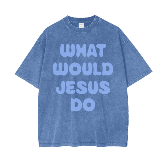 What Would Jesus Do Tee - Blue