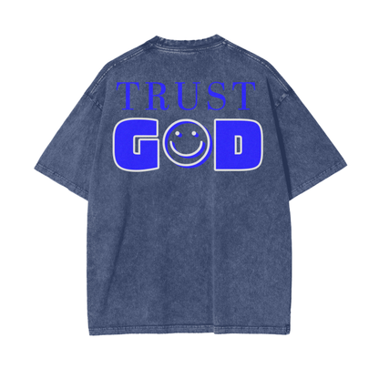 Trust God Tee - Blue